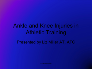 Knee, Ankle, and Foot Injuries in Athletic Training