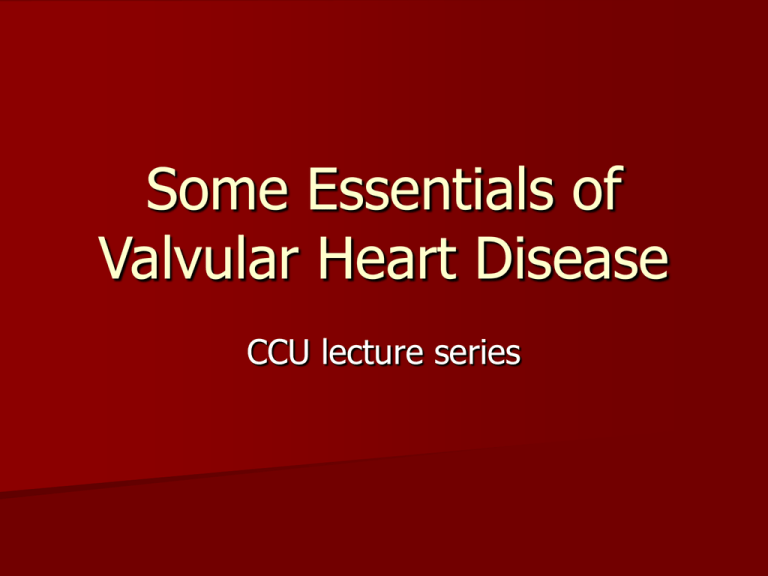 case study of valvular heart disease