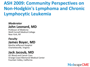 ASH 2009: Community Perspectives on Non-Hodgkin`s