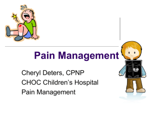 Pediatric Pain Management: Assessment & Interventions