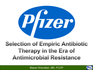 Selection of empiric antibiotic therapy