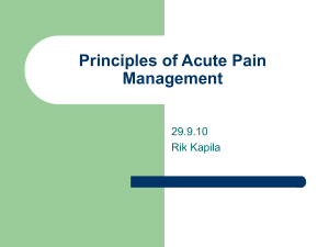 Acute Pain - Health Education East Midlands VLE (Moodle)