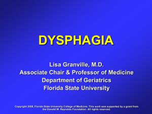 Dysphagia - Florida State University College of Medicine