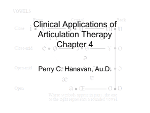 Articulation Therapy: Clinical Applications & Speech Production