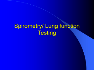 Spirometry/ Lung function Testing