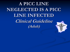 PICC Line Care: Clinical Guideline for Adult Patients