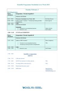 Scientific Programme Stockholm Liver Week 2015 Tuesday