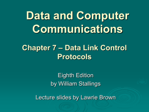 Data Link Control Protocols: Flow & Error Control, HDLC