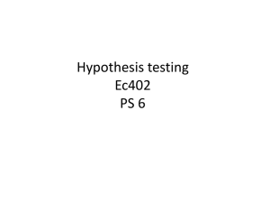Problem Set 6: Linear Hypotheses II