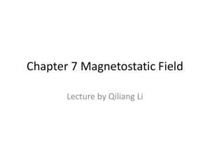 Chapter 7 Magnetostatic Field