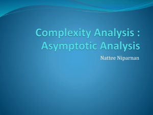 Asymptotic Analysis of Algorithms