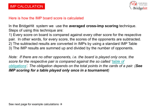 Bridge IMP Calculation: Scoring System Explained