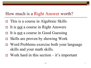Introduction to Problem Solving