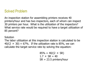 Process Design & Resource Utilization: Solved Problems