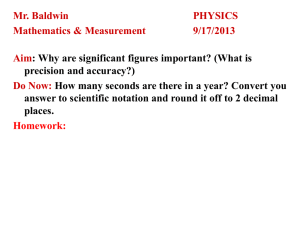 Significant Figures, Accuracy & Precision in Physics
