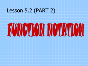 Functional Notation: Evaluating Functions & Examples