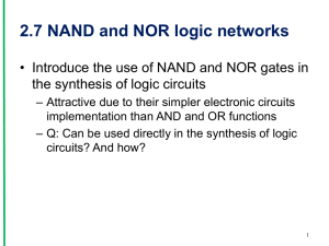 NAND and NOR Logic Networks: Digital Design