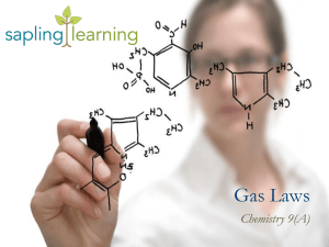 Gas law - Sapling Learning