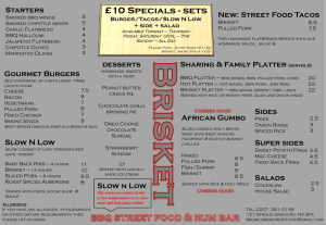 Brisket Main Menu