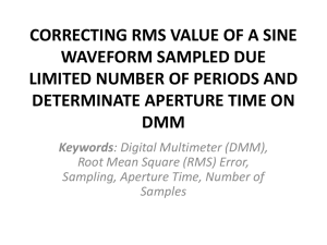 CORRECTING RMS VALUE OF A SINE WAVEFORM SAMPLED DUE LIMITED NUMBER