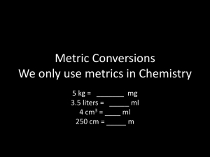 Metric Review