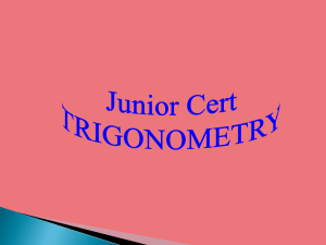 junior cert trigonometry revision notes