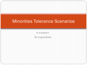 Minorities Tolerance Scenarios