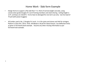 Home Work - Slab form Example