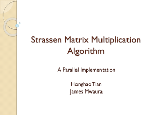 Strassen Multiplication Algorithm