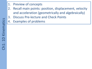 1D Kinematics