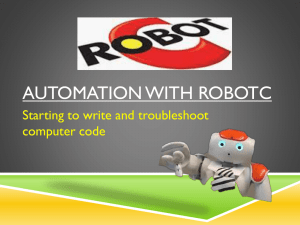 ROBOTC Automation: Coding & Troubleshooting for VEX Robotics
