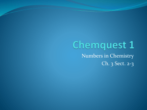 Numbers in Chemistry: Metric System & Scientific Notation