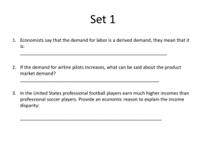 Labor Economics Worksheet: Demand & MRP