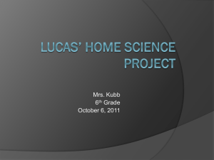 Lucas` home science project