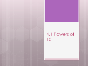 4.1 Powers of 10