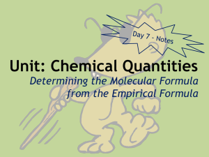 Molecular Formula from Empirical Formula Chemistry