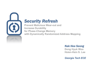 Security Refresh: Prevent Malicious Wear