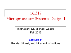 Instructions—rotate, bit test/scan