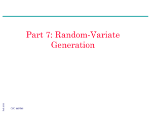 Random Variate Generation Techniques: Simulation Input
