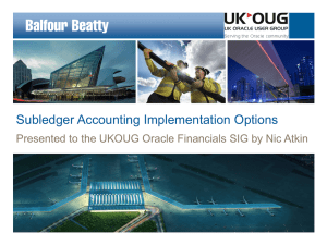 Subledger Accounting Implementation Options