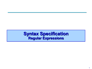 Regular Expressions