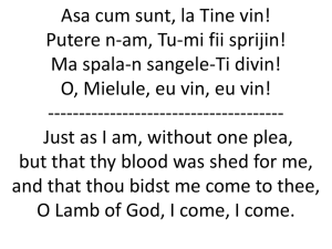 Religious Poem: Asa Cum Sunt, la Tine Vin!