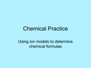 Ion Models & Chemical Formulas: Chemistry Presentation