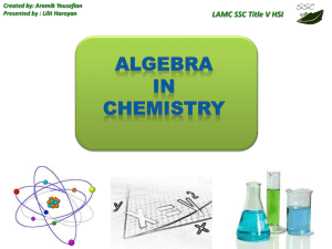 Algebra in Chemistry: Unit Conversions & Calculations