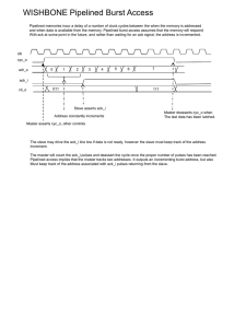 WISHBONE Pipelined Burst Access: Timing and Signaling