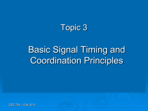 Topic 3 - Signal Coordination