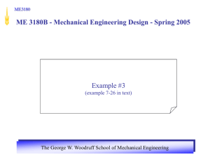 Mechanical Engineering Design Example: Fatigue Failure Analysis