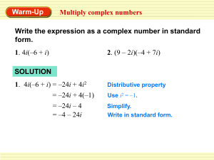 Complex Numbers: Multiply & Divide - High School Math