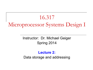Data storage and addressing