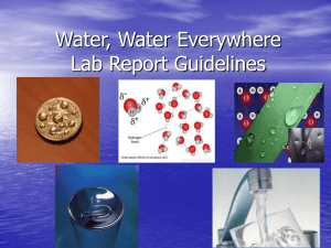 Lab Report Guidelines: Water Properties & Data Analysis
